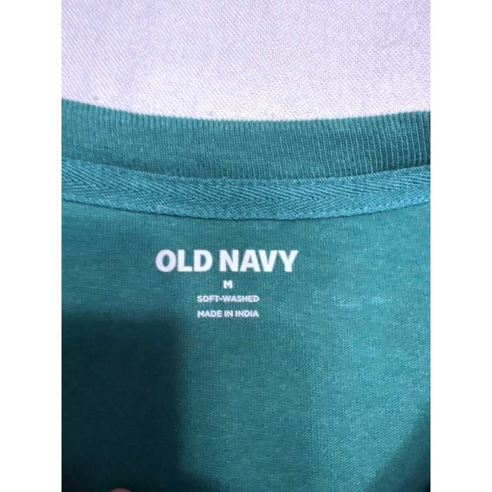 Old Navy Brooklyn New York Graphic Long Sleeve Tee Green Varsity Collegiate M - Picture 4 of 4